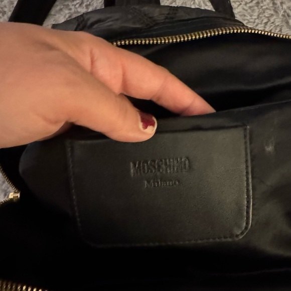 MOSCHINO Couture Black Quilted Nylon Backpack display picture 3